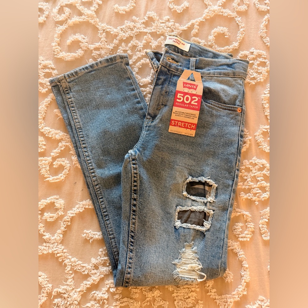Levi’s Boys, 502 Regular Taper, stretch, Size: 12 Color: blue